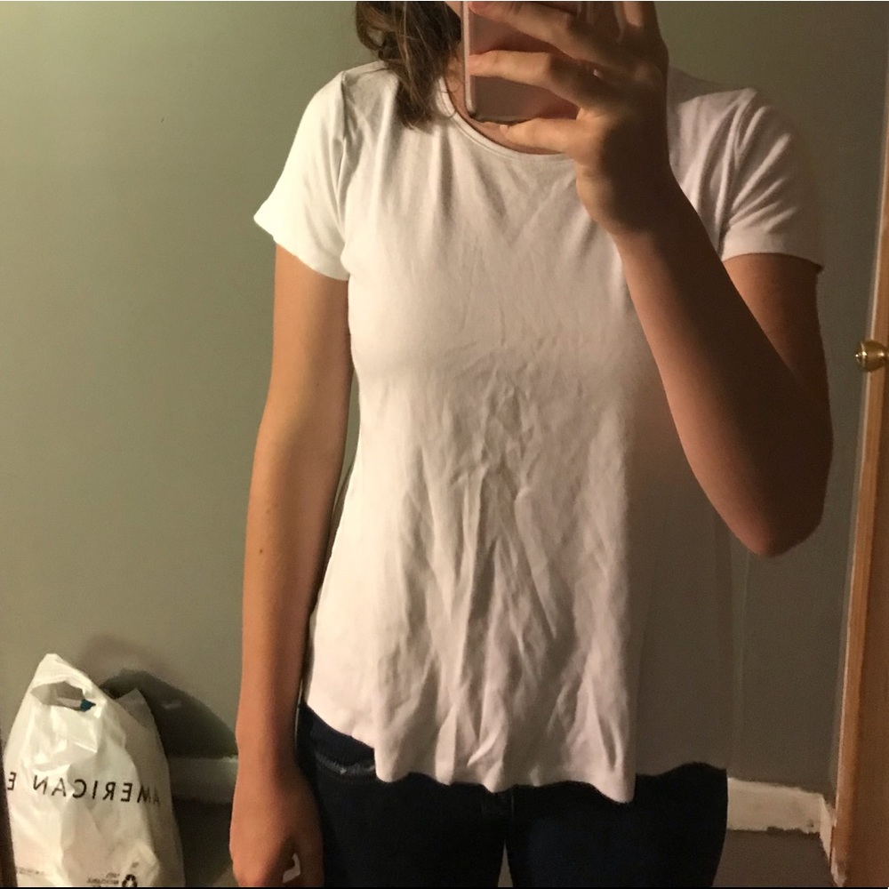 white tee